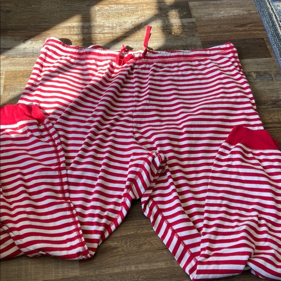 Primary organic cotton red + white striped pajama bottoms size unisex adult XXXL - Picture 2 of 3